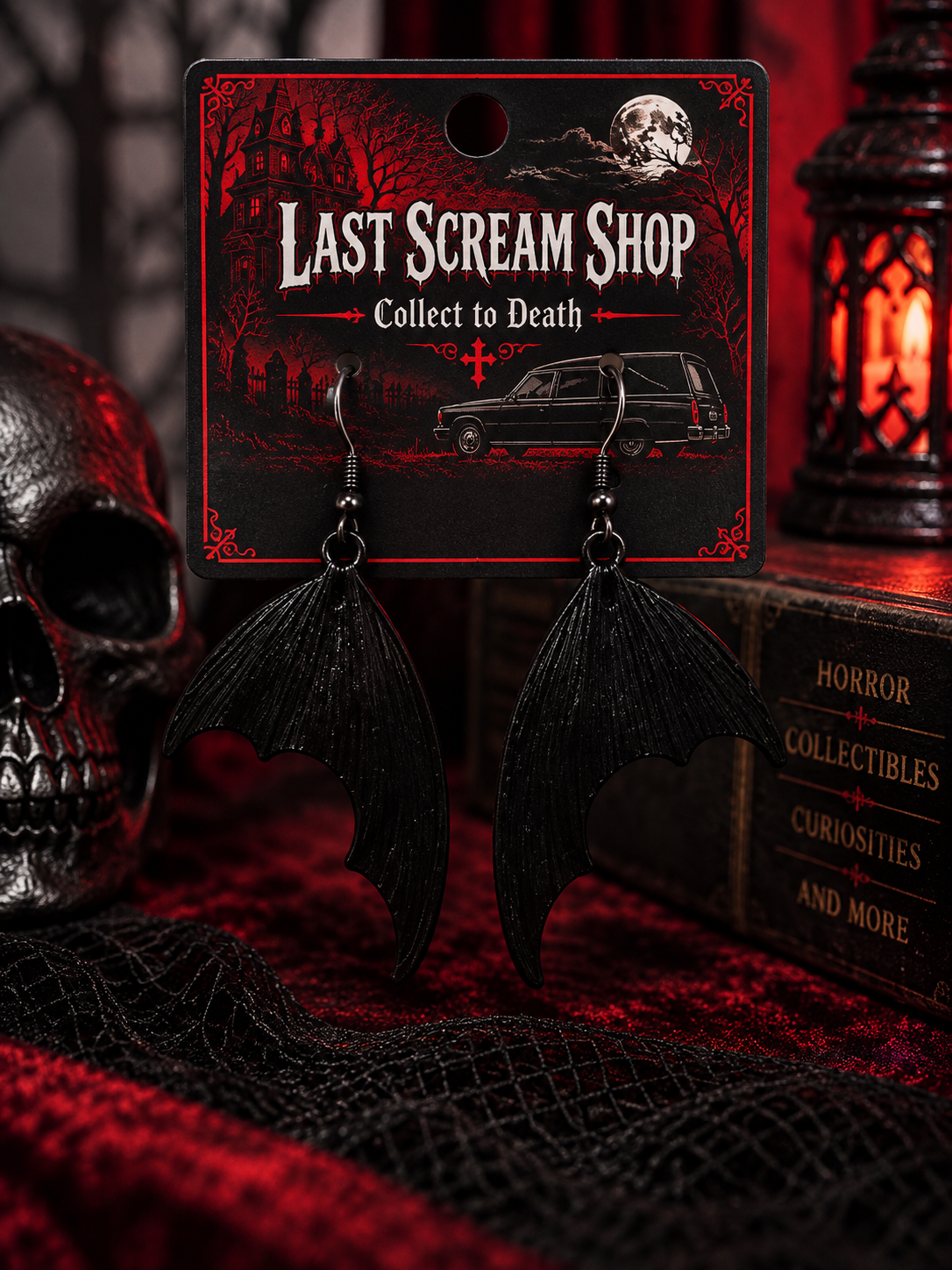 Metal Bat Wings Earrings